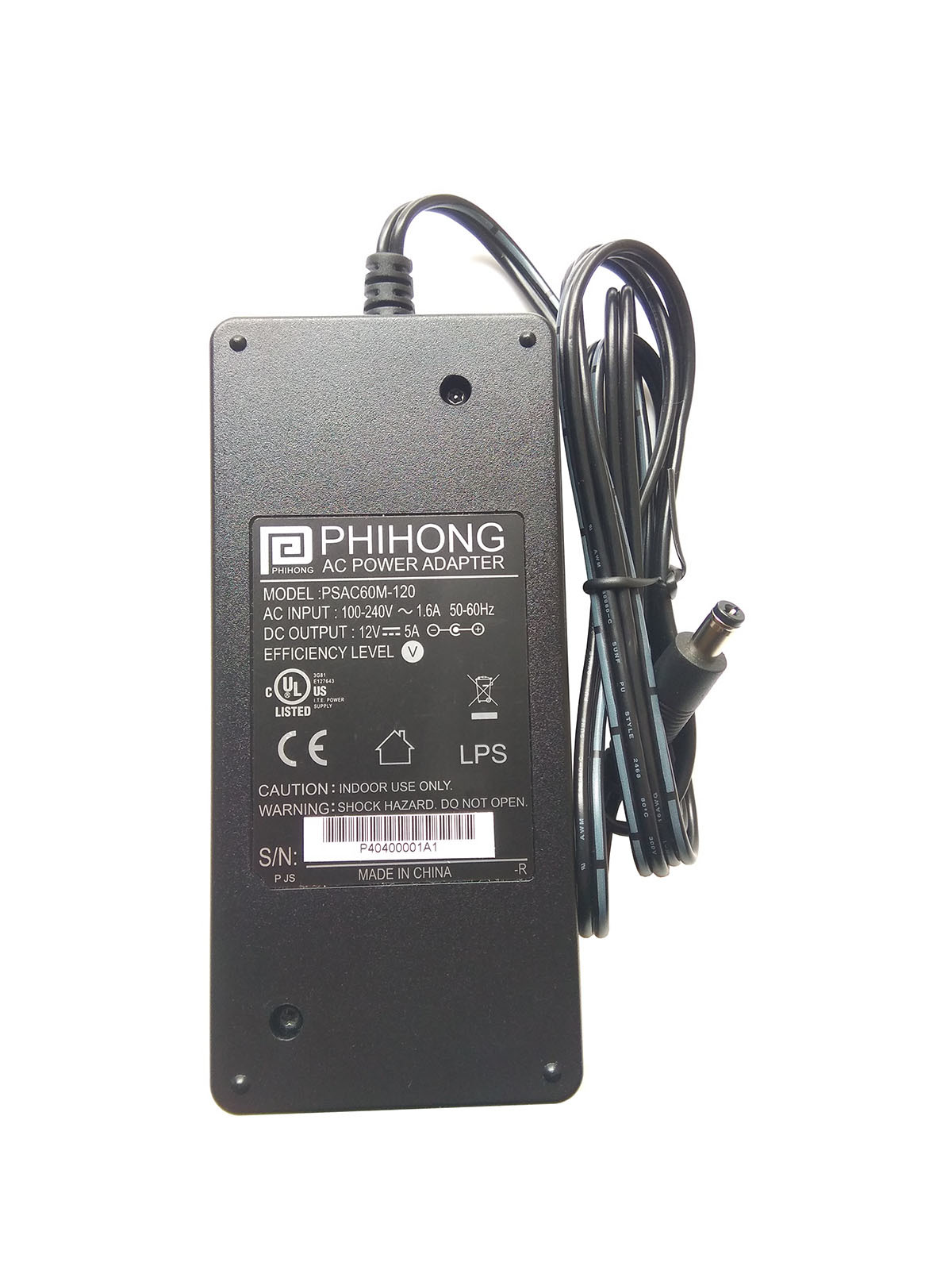 NEW 12V 5A ENG 3A-603DB12 VT-A125E Switch Mode AC Adapter Power Supply